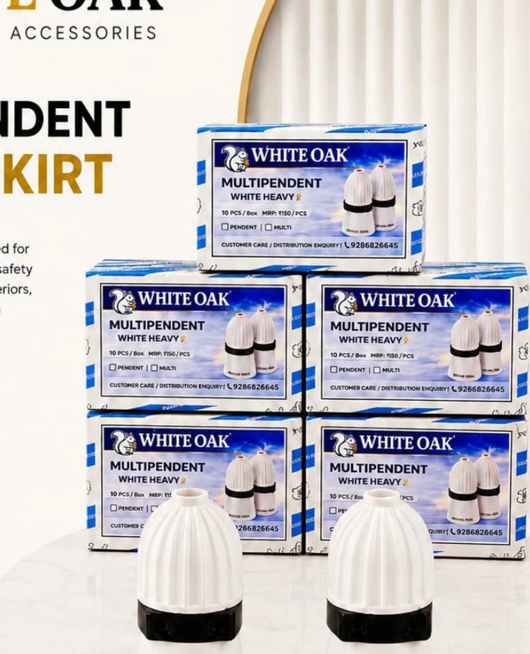 Multipendent White Skirt